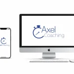 Agence Digital Sur Mesure — Agence web locale à Sens (Yonne) et Paris, experte en création de sites performants et innovants 5 Mockup du site Axel Coaching affiché sur un iMac et un iPhone
